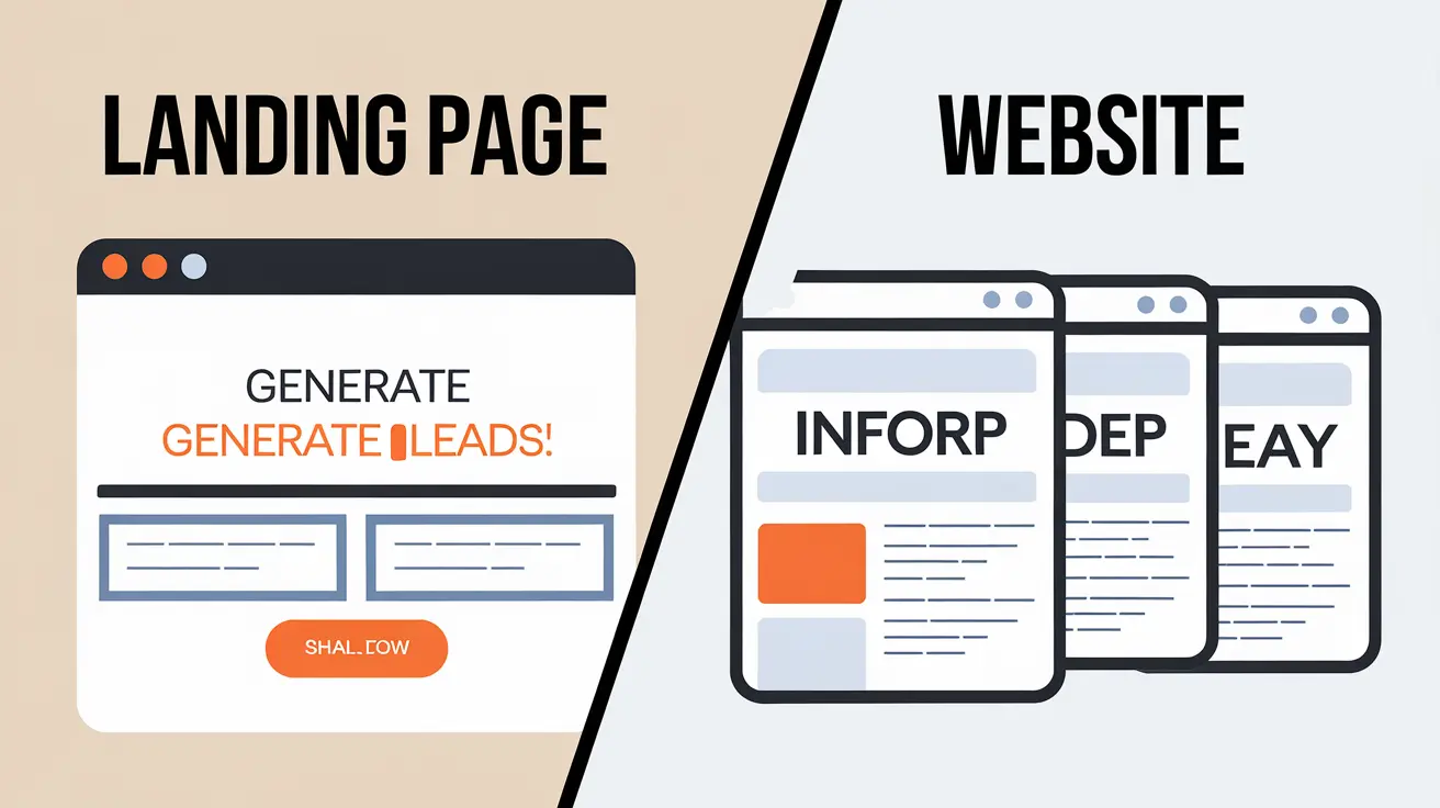 landing pages versus websites